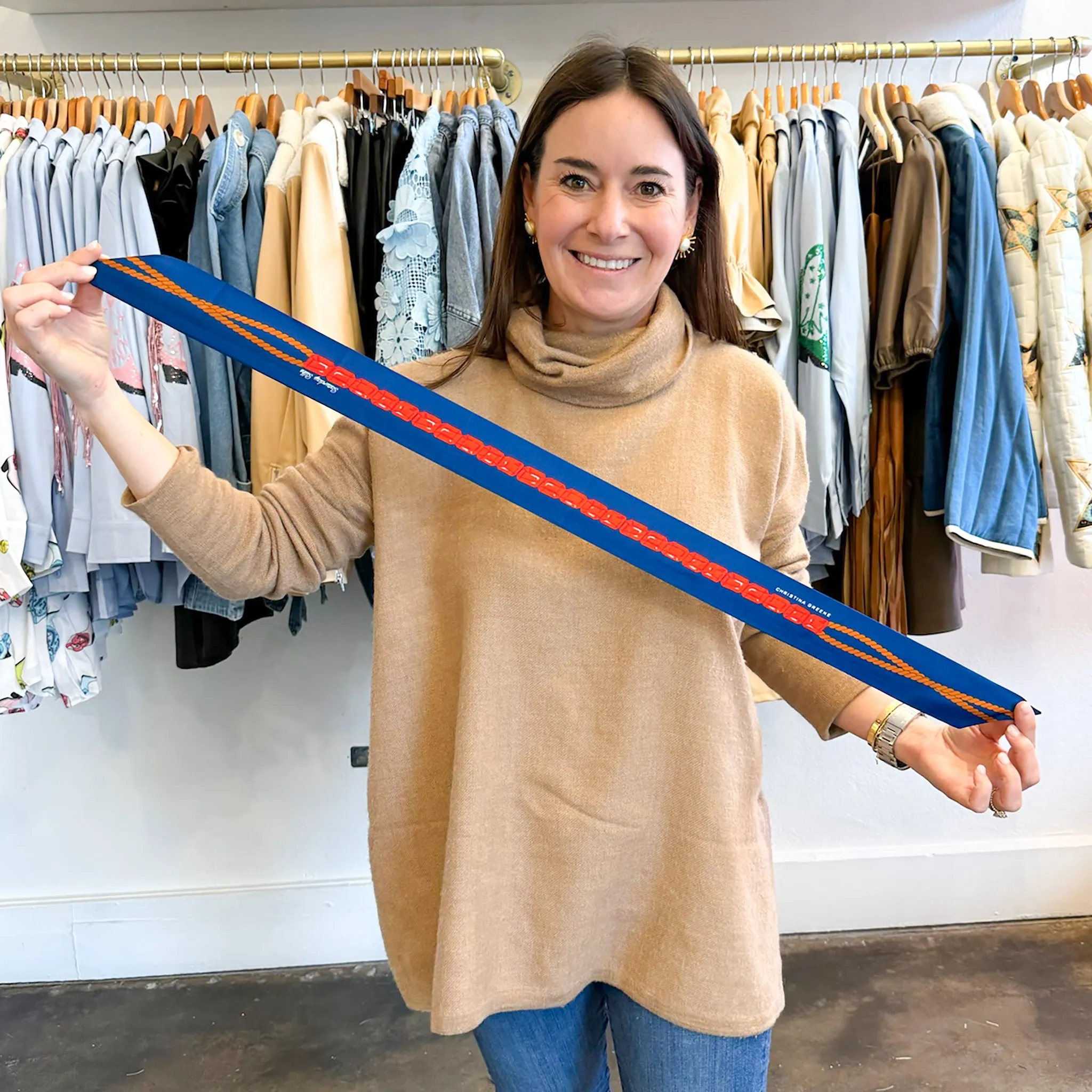 2024 Houston Rodeo Skinny Scarf - Saturday Silks x Christina Greene