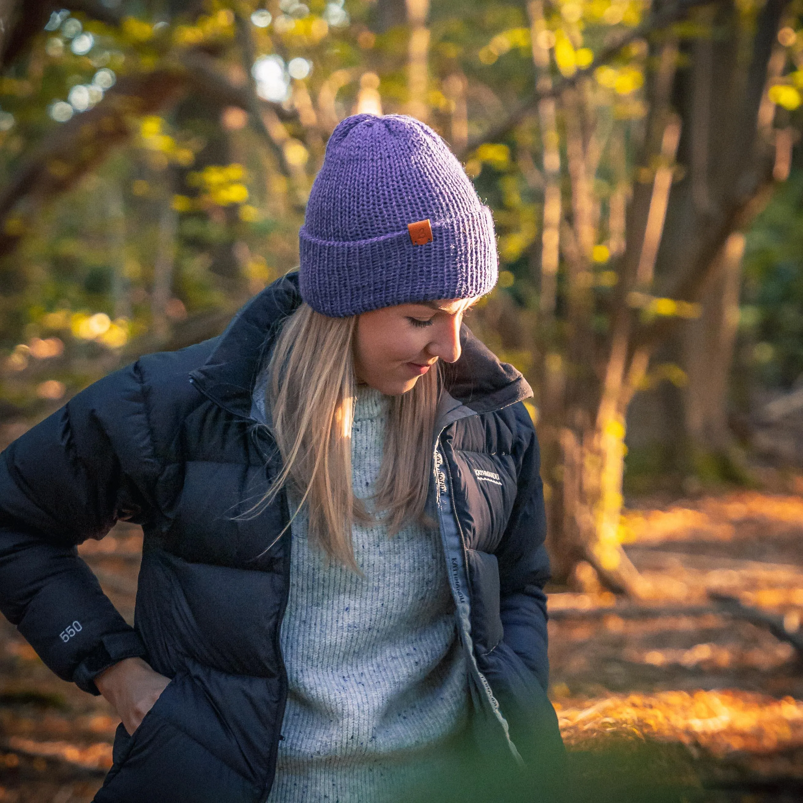 Alpaca Wool Beanie Hat - Rust Mix