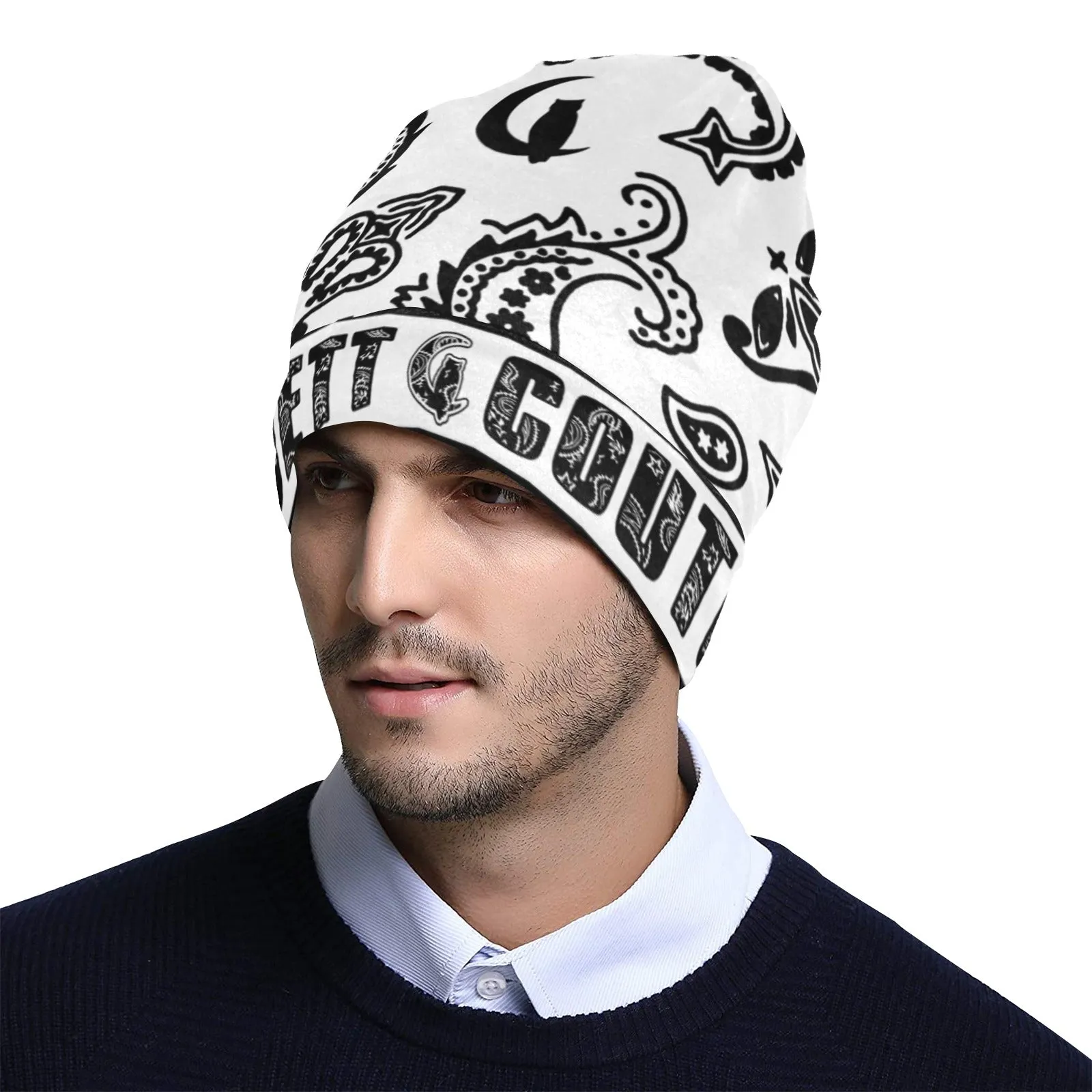 BANDANA PAISLEY All Over Print Beanie for Adults