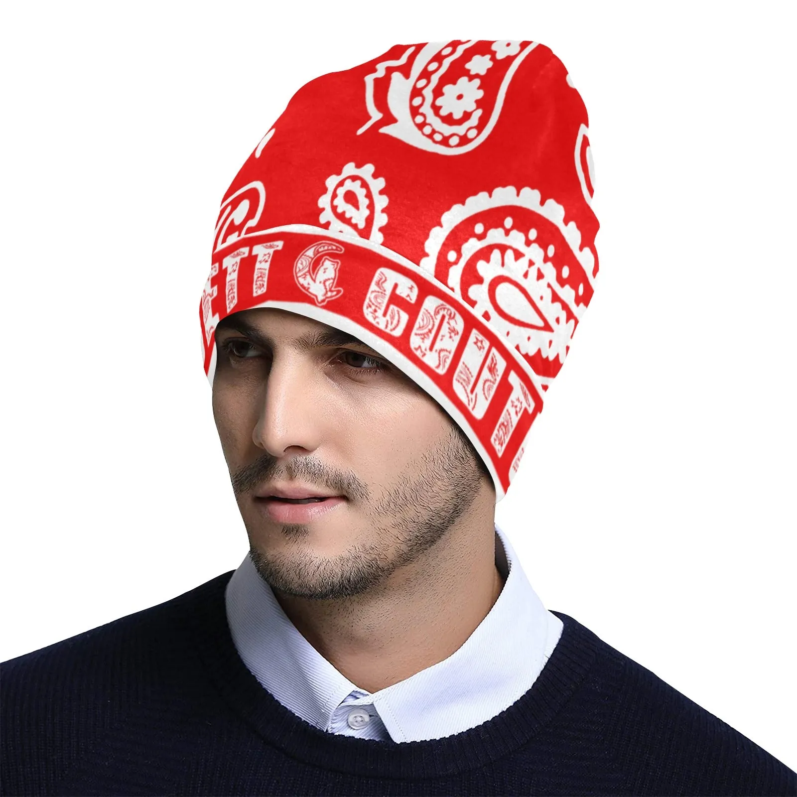 BANDANA PAISLEY All Over Print Beanie for Adults