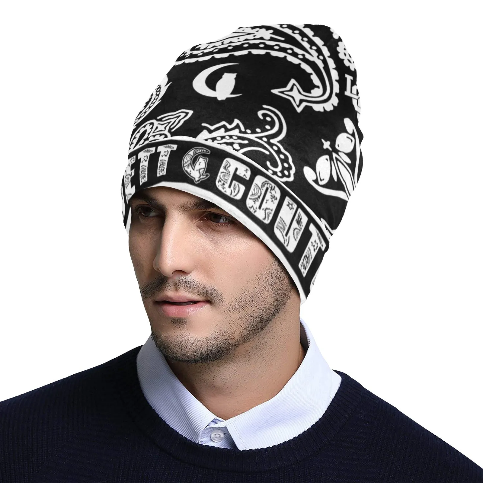 BANDANA PAISLEY All Over Print Beanie for Adults