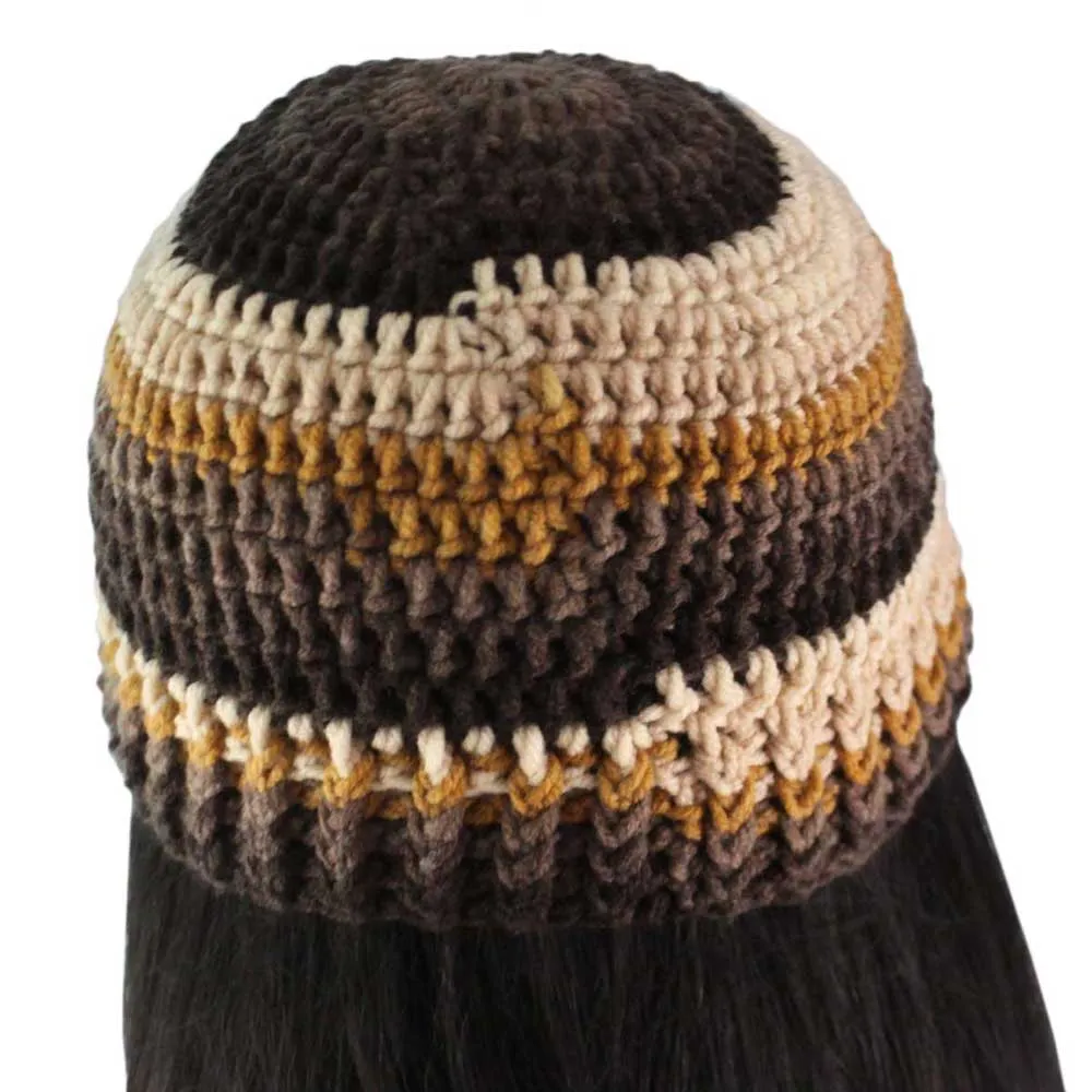 Chocolate Brown Crochet Snug Beanie Hat Medium/Large - JMCH60ML