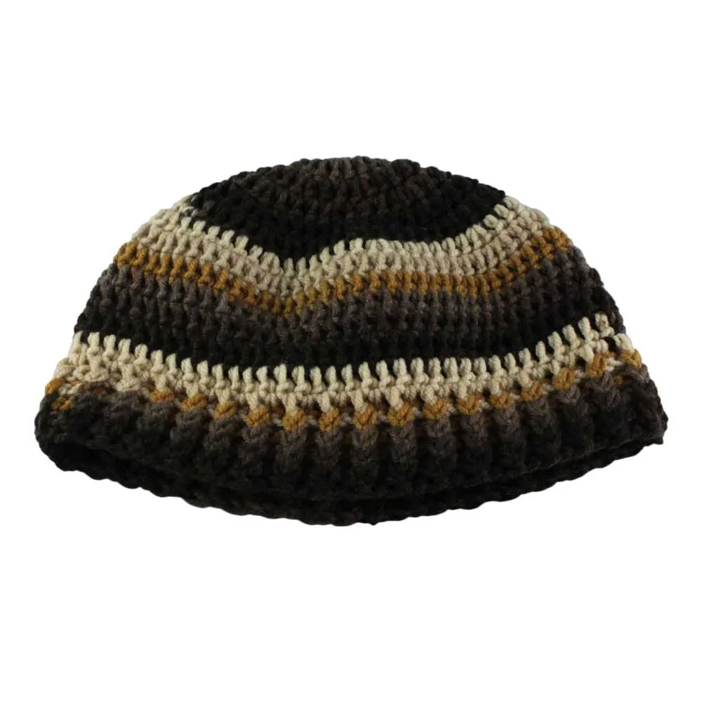 Chocolate Brown Crochet Snug Beanie Hat Medium/Large - JMCH60ML