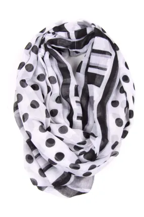 Circle Scarf / Black & White / Unisex