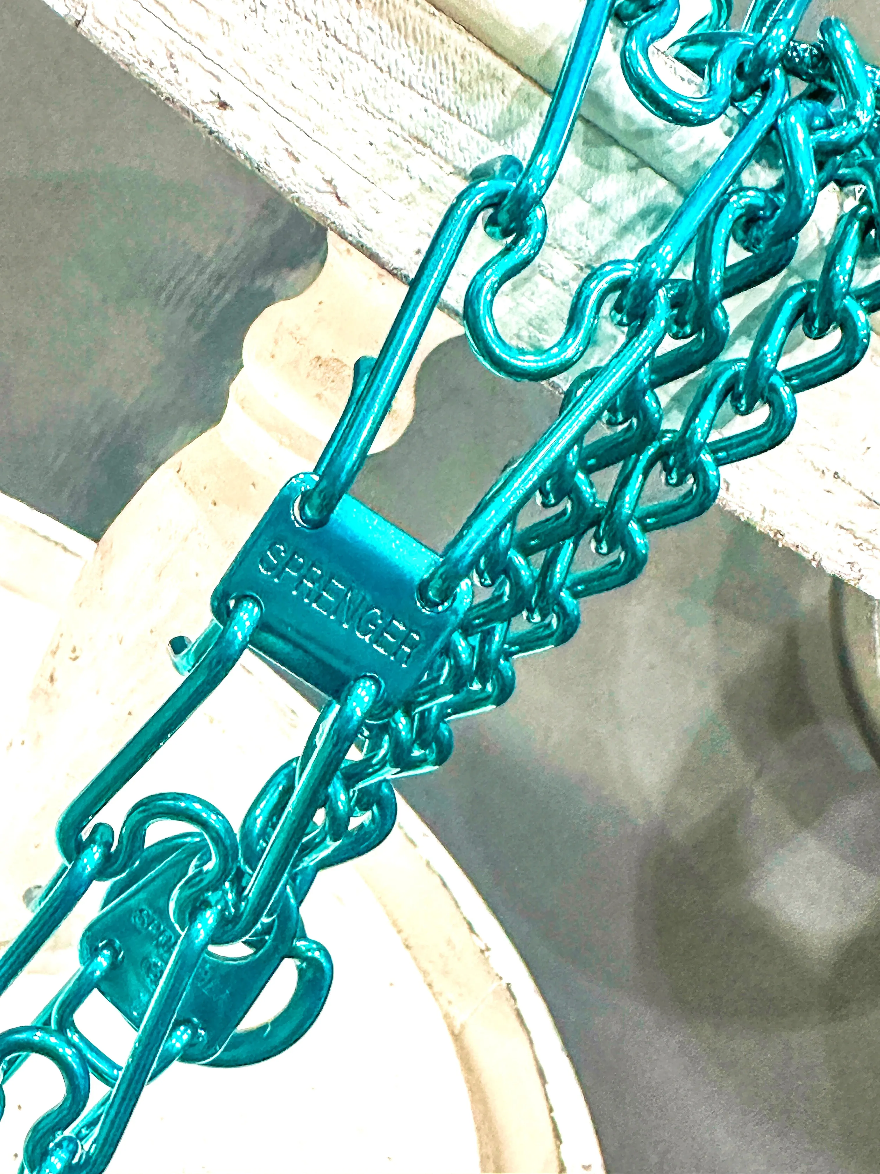 Cortez Teal Custom Powder Coated Herm Sprenger Prong Collar for Dogs