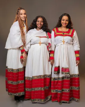 Cultural Elegance Redefined: Modern Menen Fabric in Habesha Kemis