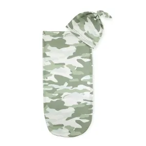 Cutie Cocoon Matching Cocoon & Hat Set - Green Camo