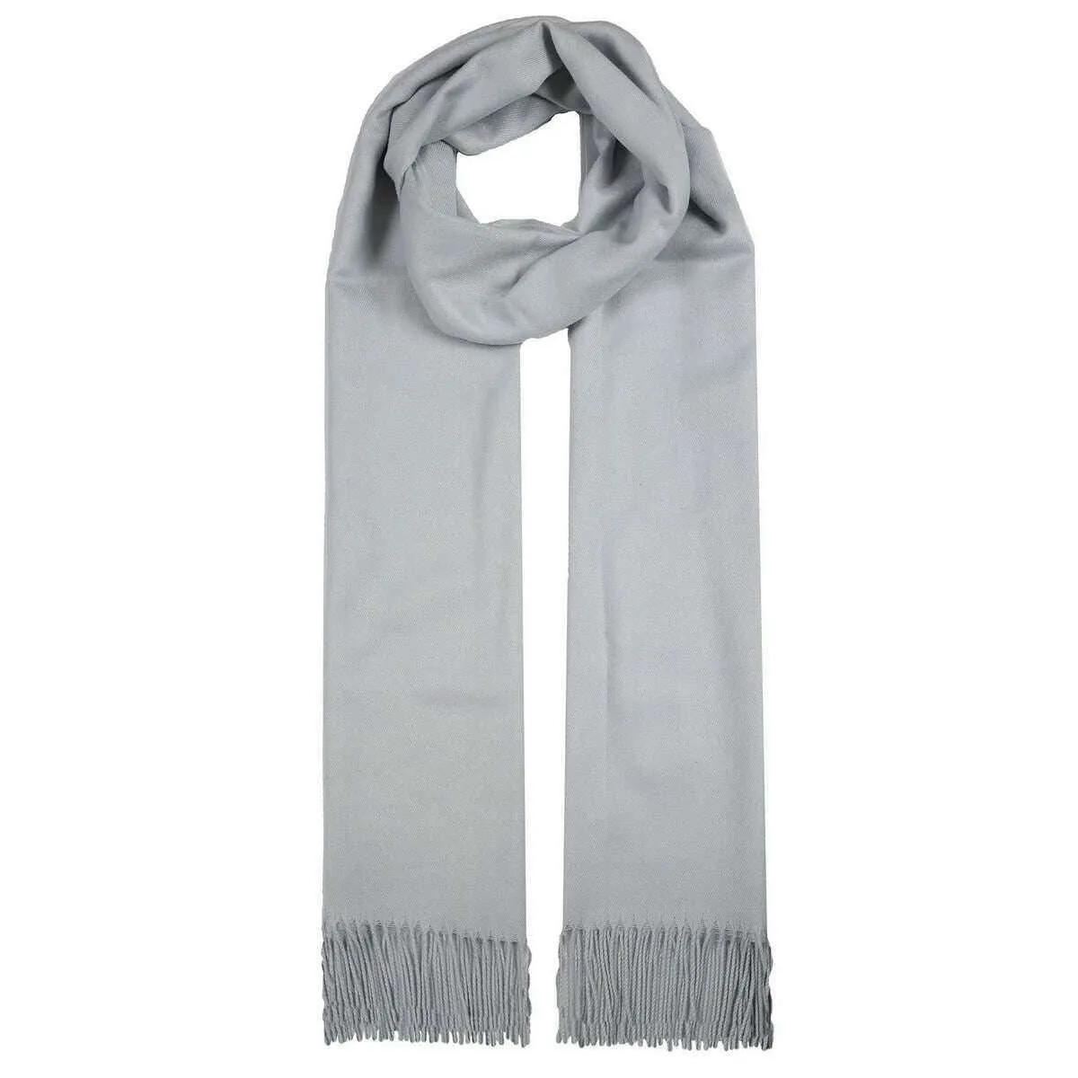 Dents Plain Pashmina Scarf - Slate Grey