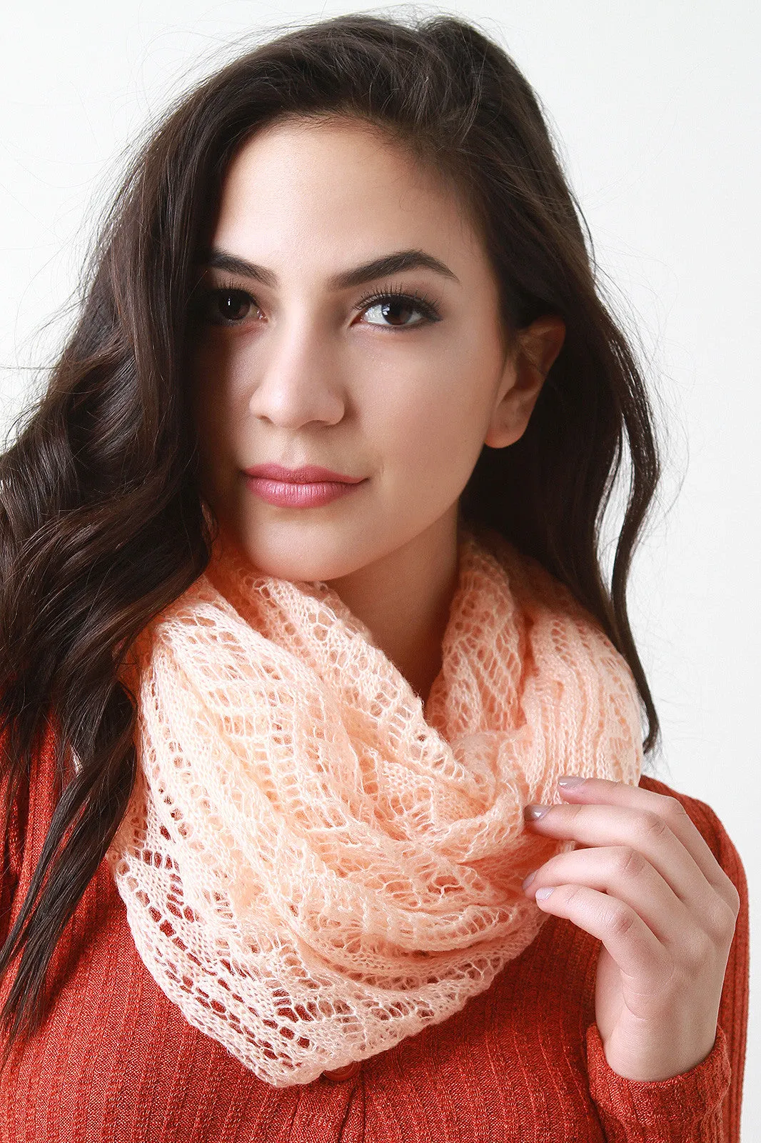 Ethereal Fine Knit Fabrication Scarf