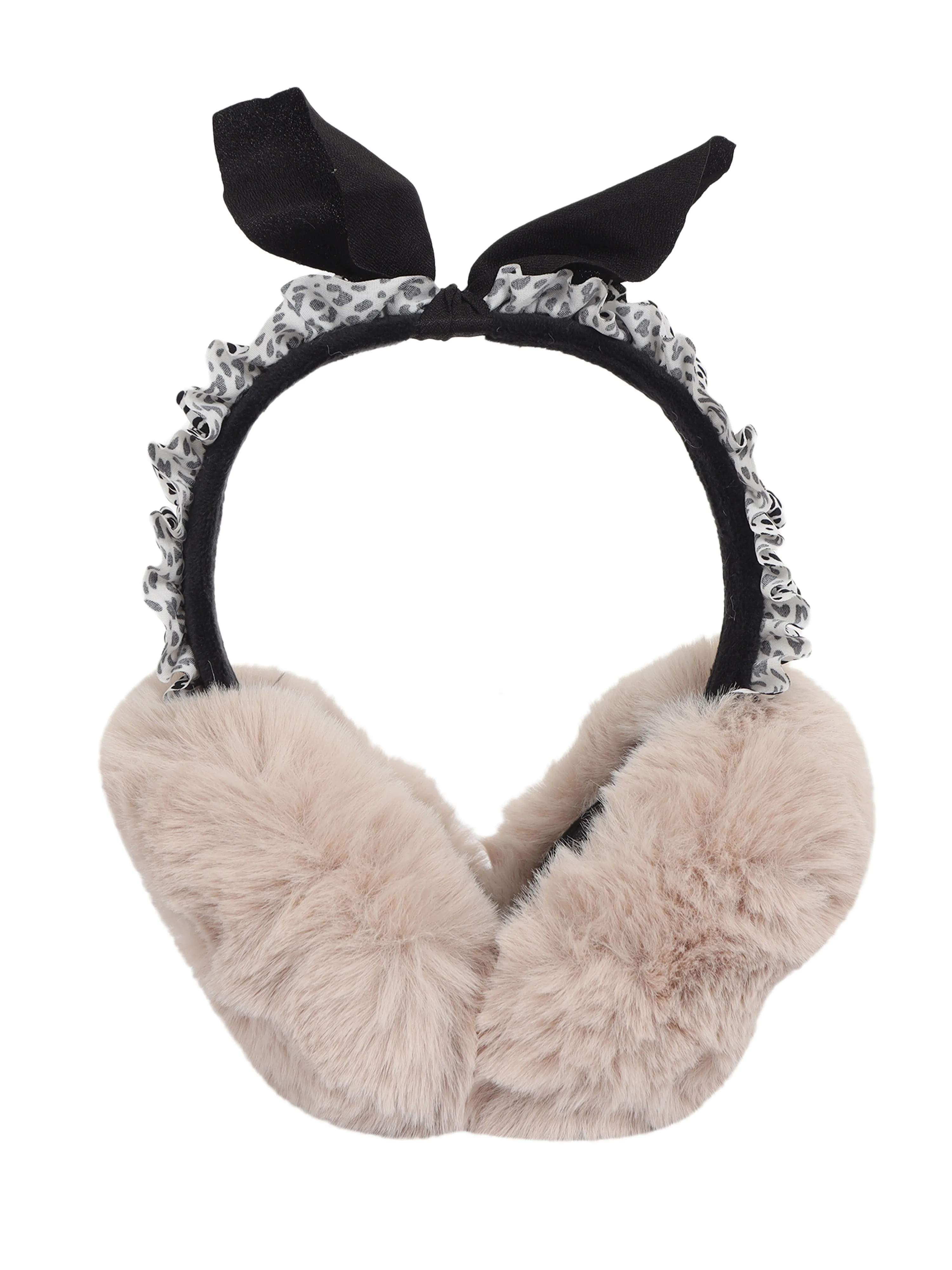 FabSeasons Foldable Ear Muffs for Girls & Women - Winter Ear Warmers with headband - Soft & Warm Earmuffs - Winter Ear Covers