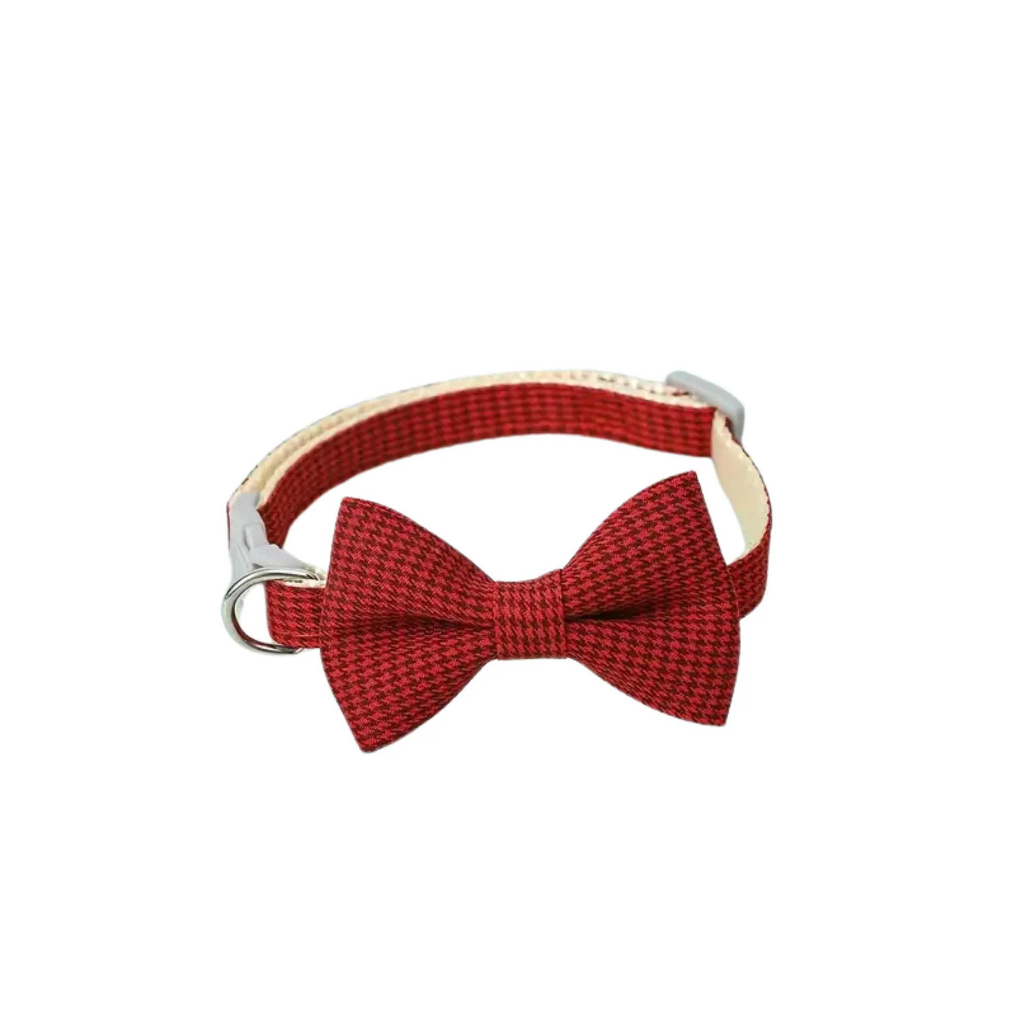 Fancy Dress Cat Collar With Bow Tie - Red