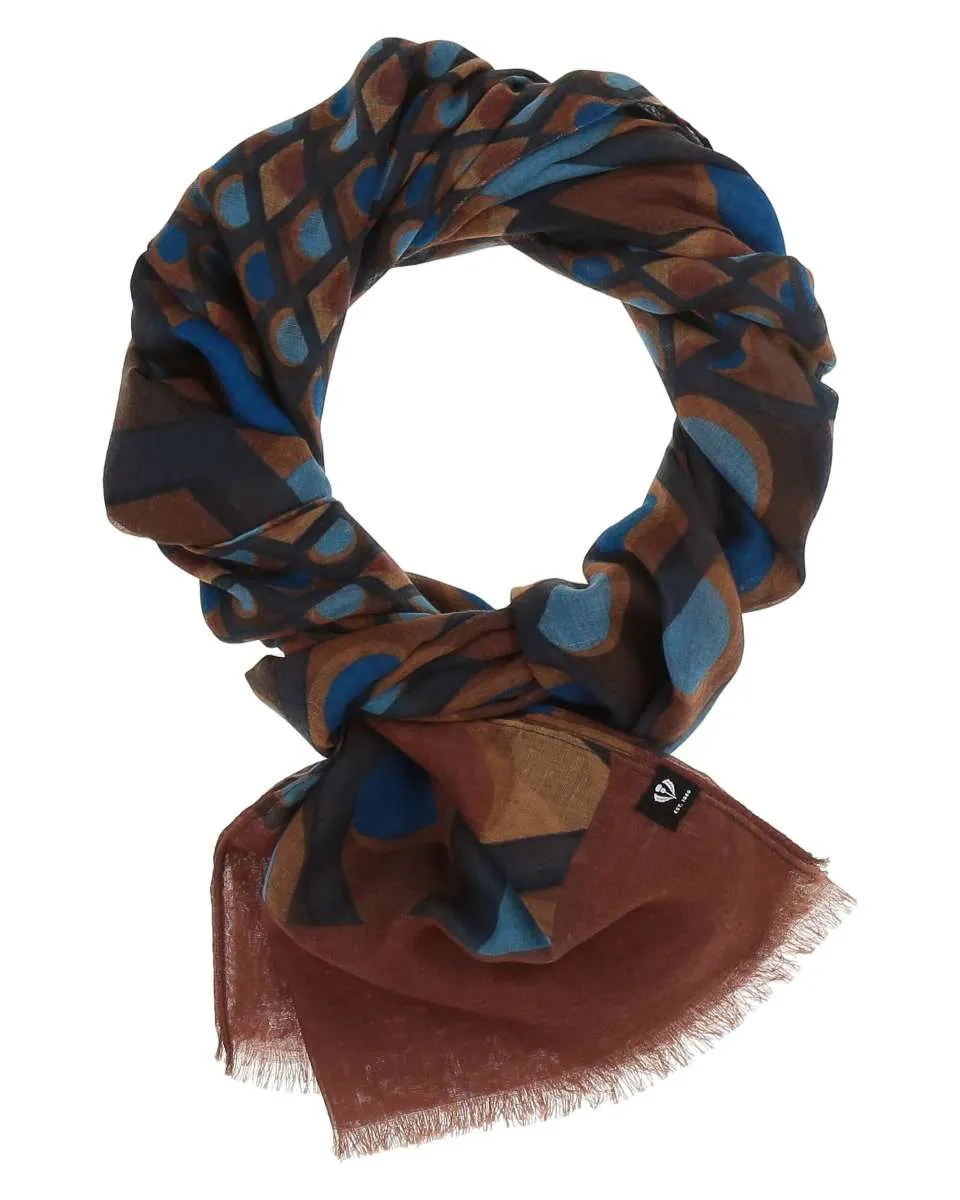 Fraas 640021 Sustainability Edition - Scarf with geometric patterns