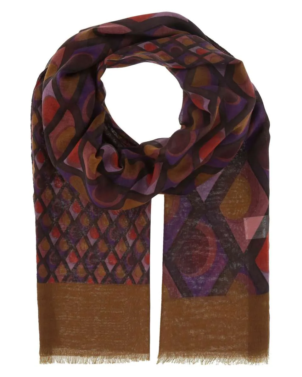 Fraas 640021 Sustainability Edition - Scarf with geometric patterns