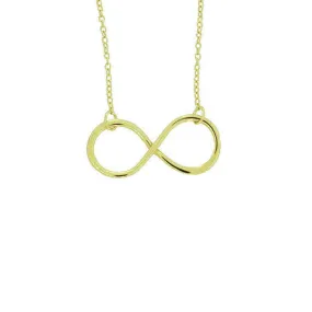 Gold-Dipped Infinity Necklace 16-17 inch - 1 inch Charm