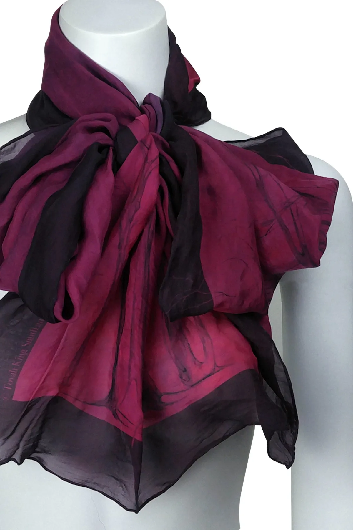 Égérie Muse Forest Border Silk Scarf Black on Light, more colours