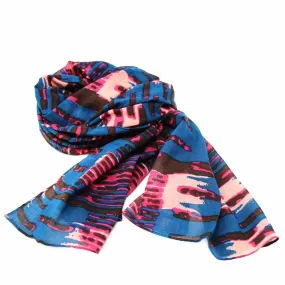 Hand printed Cotton Scarf Abstract Design