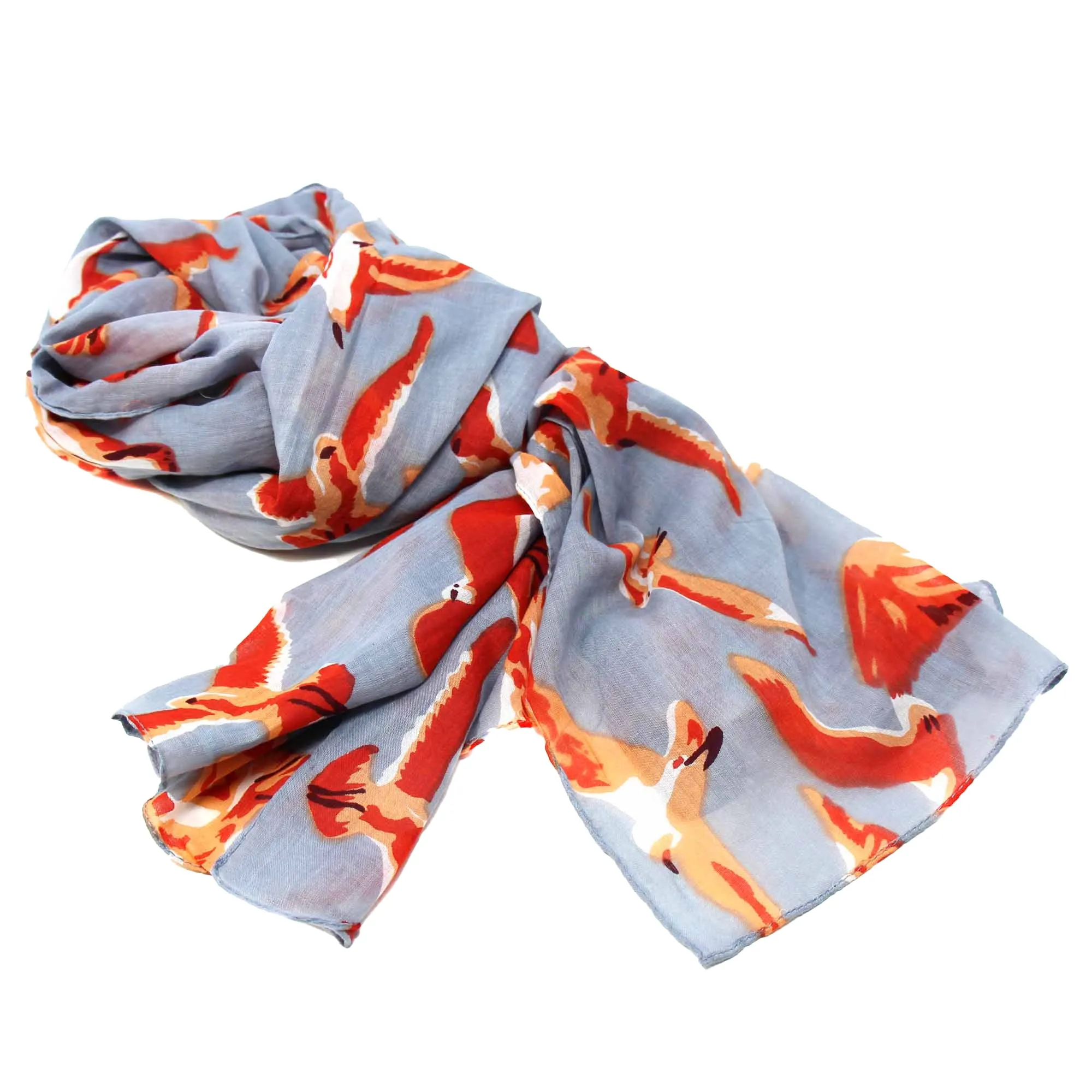 Hand printed Cotton Scarf Birds Design