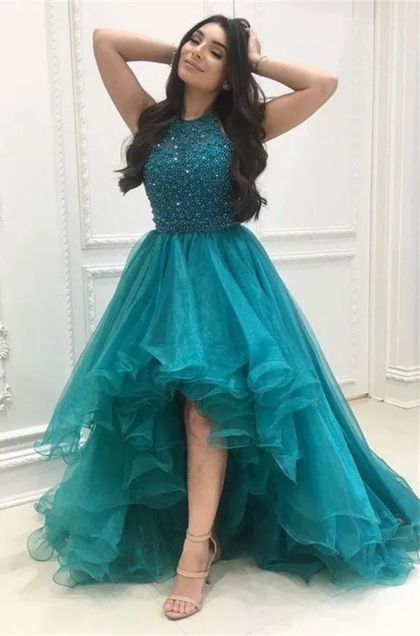 High Low Prom Dress, Evening Dress, Special Occasion Dress, Formal Dress, Graduation School Party Gown, PC0535