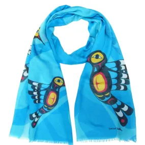 Hummingbird Eco Scarf, artwork by Native artist, Francis Dick