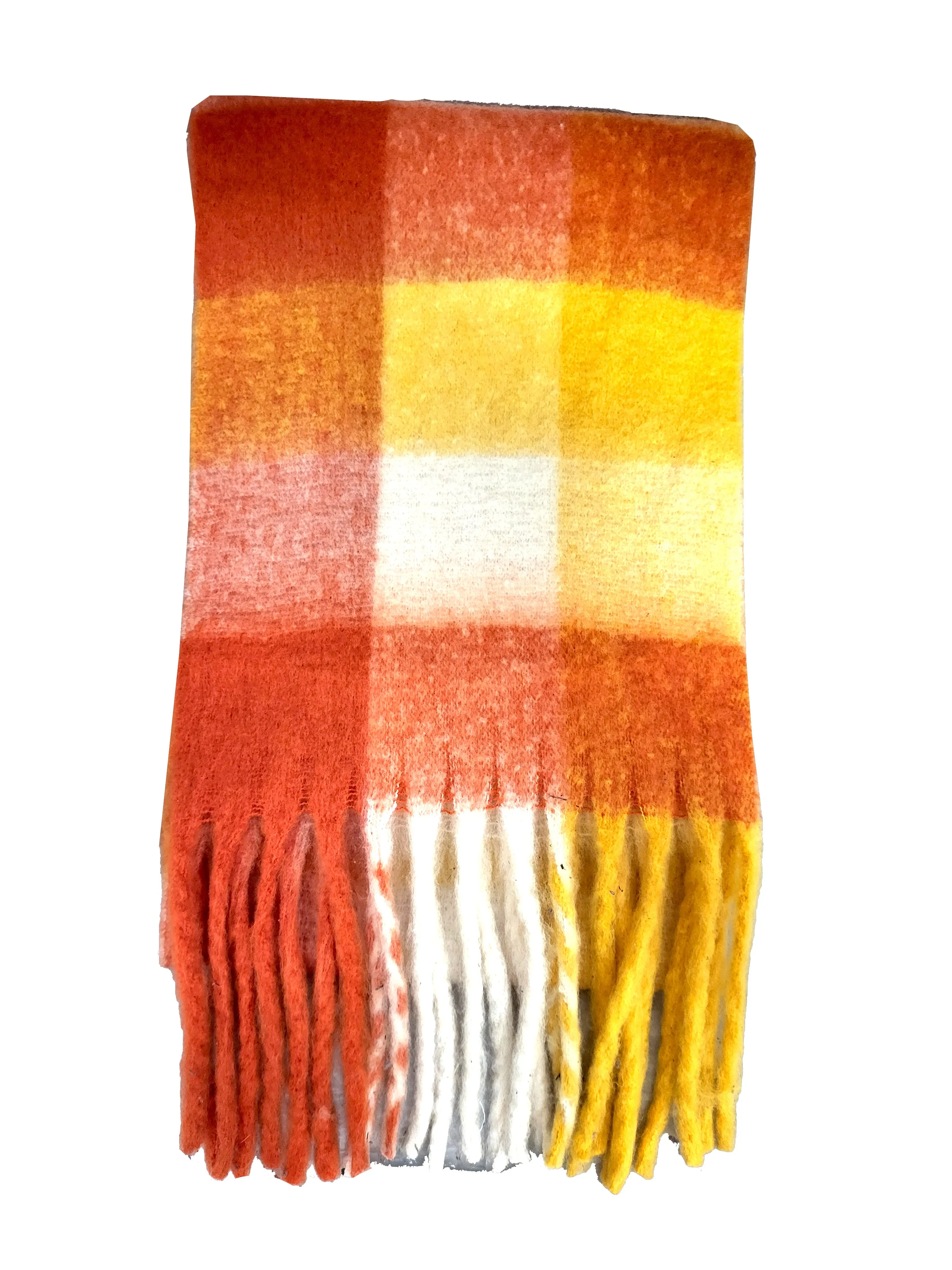 JACKPOT - RMD220313 -THICK CHECK WINTER SCARF