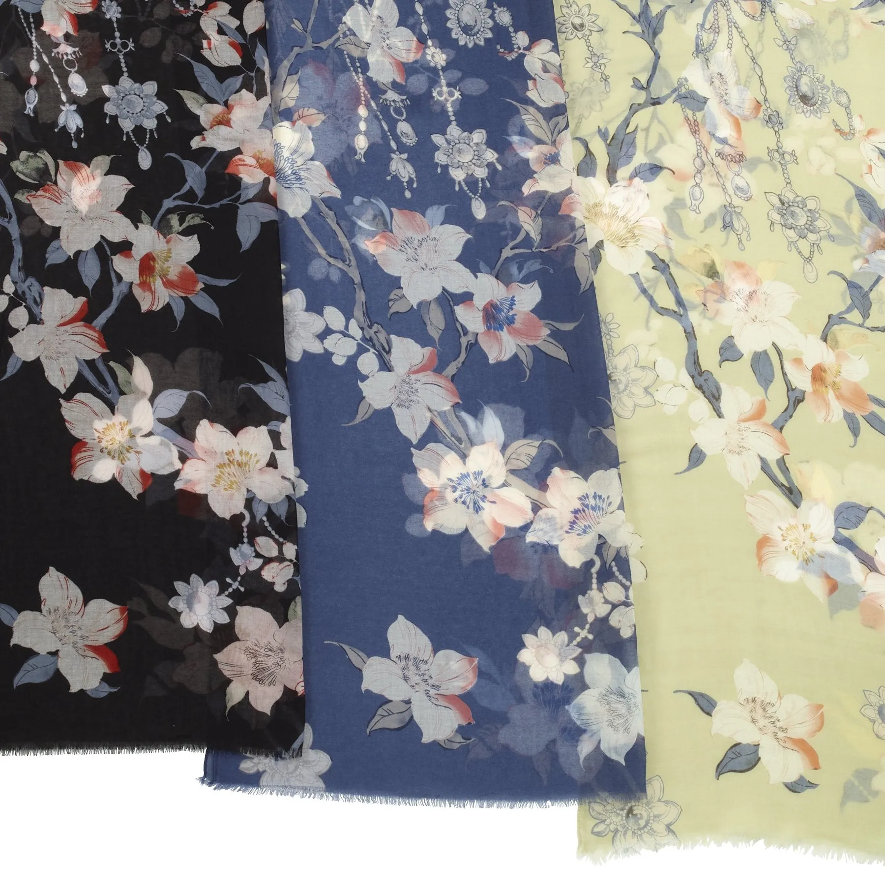 Japanese Floral Scarf