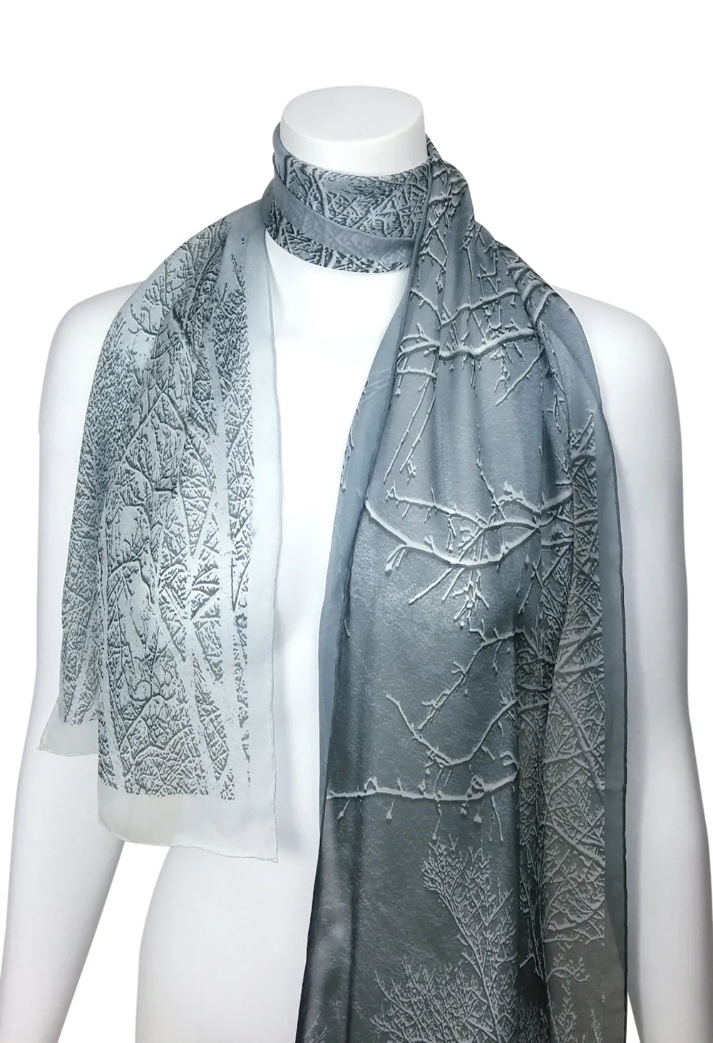 Lace Branches Ombre Silk Scarf, more colours