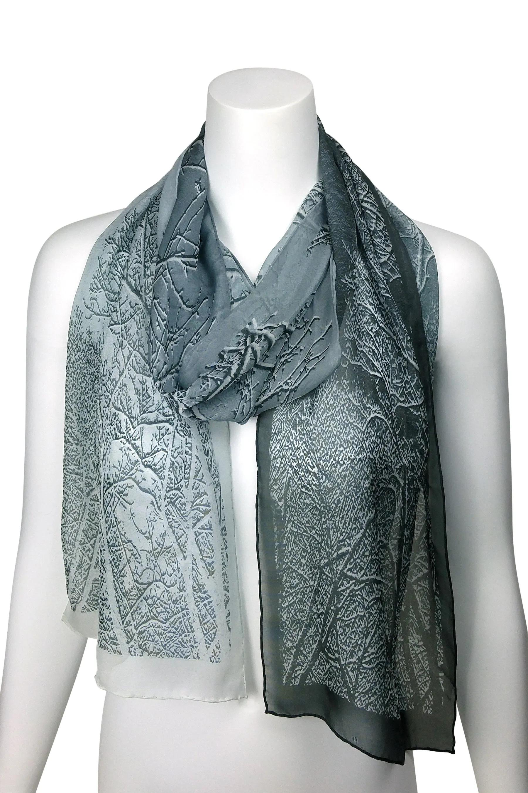 Lace Branches Ombre Silk Scarf, more colours