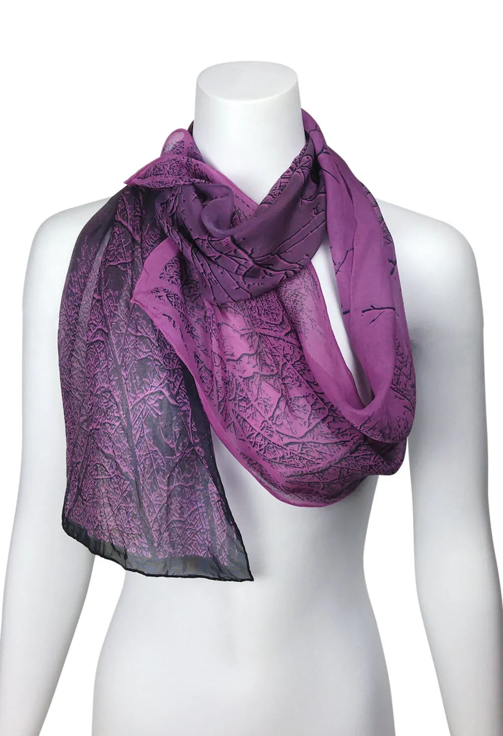 Lace Branches Ombre Silk Scarf, more colours