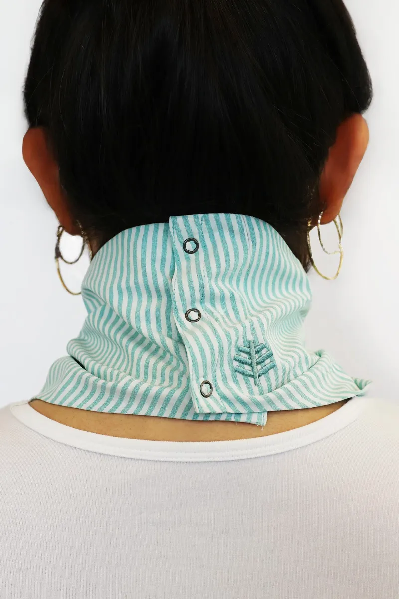 Lija Neck Scarf  |  Tea Green Stripe