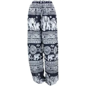 Loose Ali Baba Harem Elephant Trousers Pants - Black