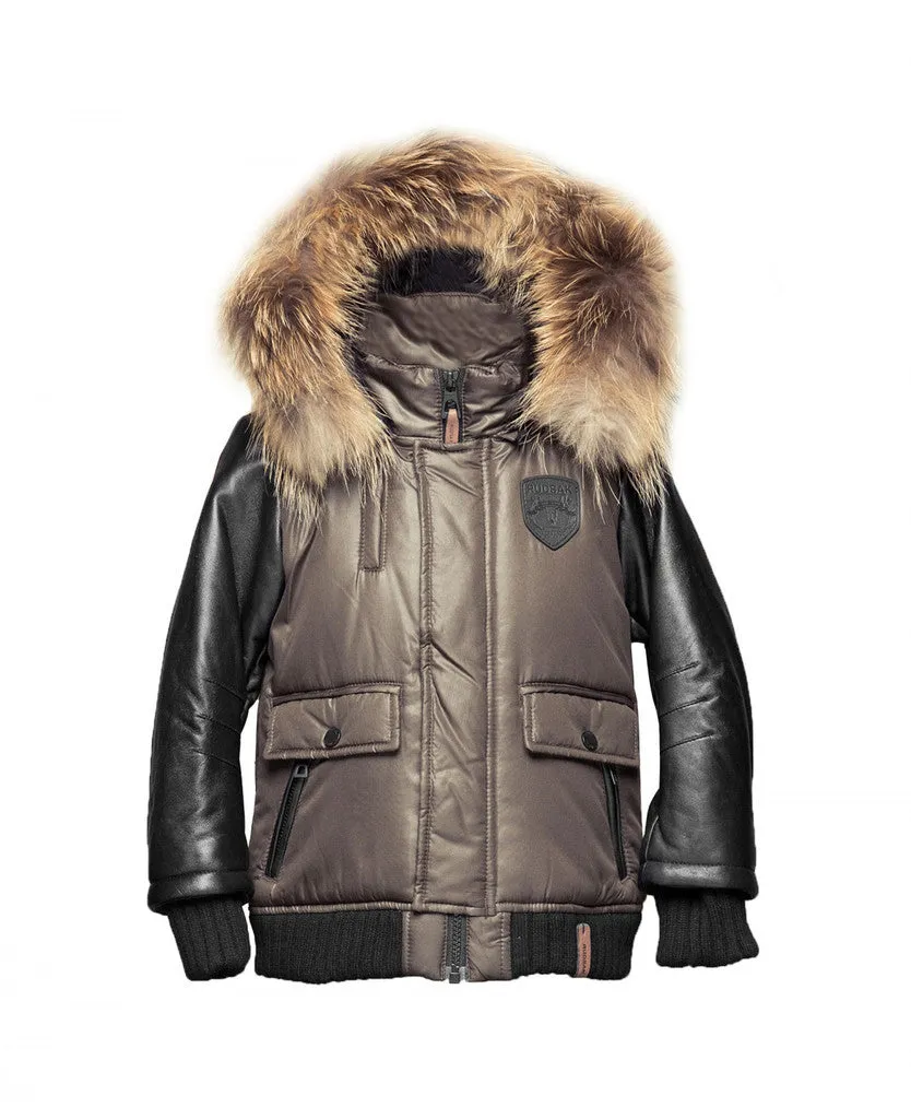 Lulu Unisex Jacket With Fur Trim