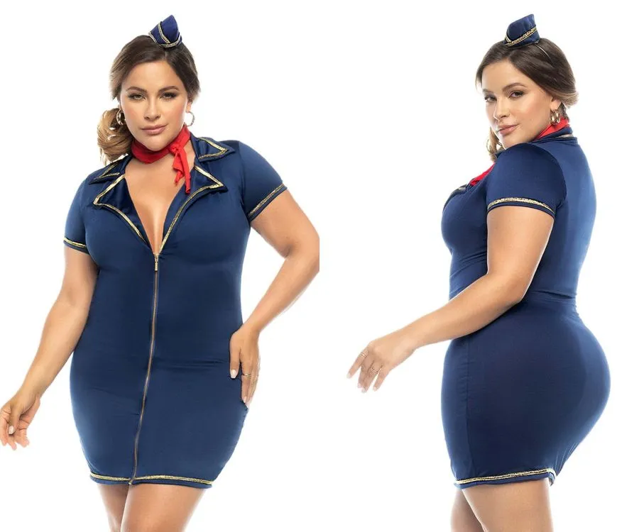 Mapale 60022X Curvy Size Drunk on a Plane Costume Plus Color Only Color