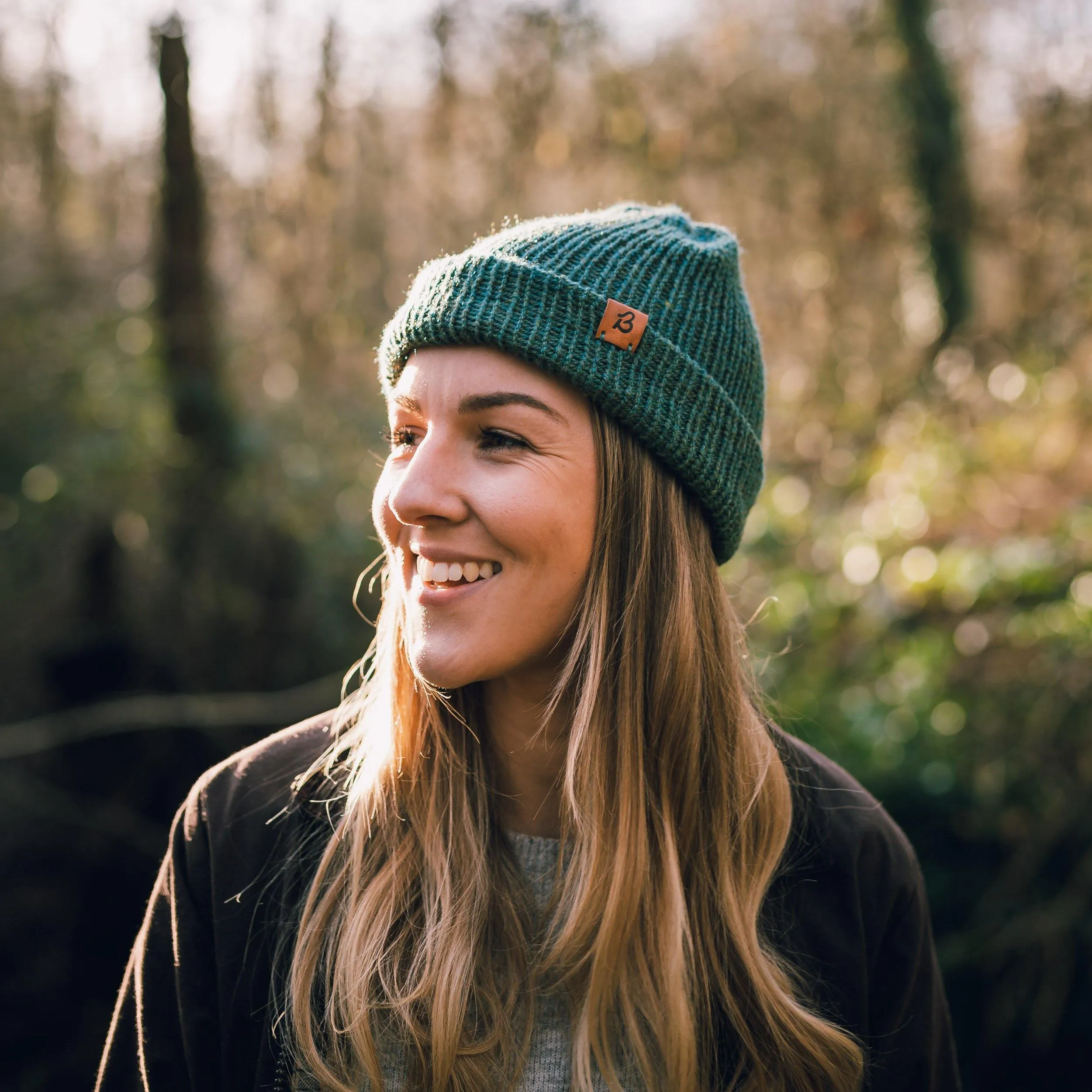 Midnight Black Wooly Beanie Hat