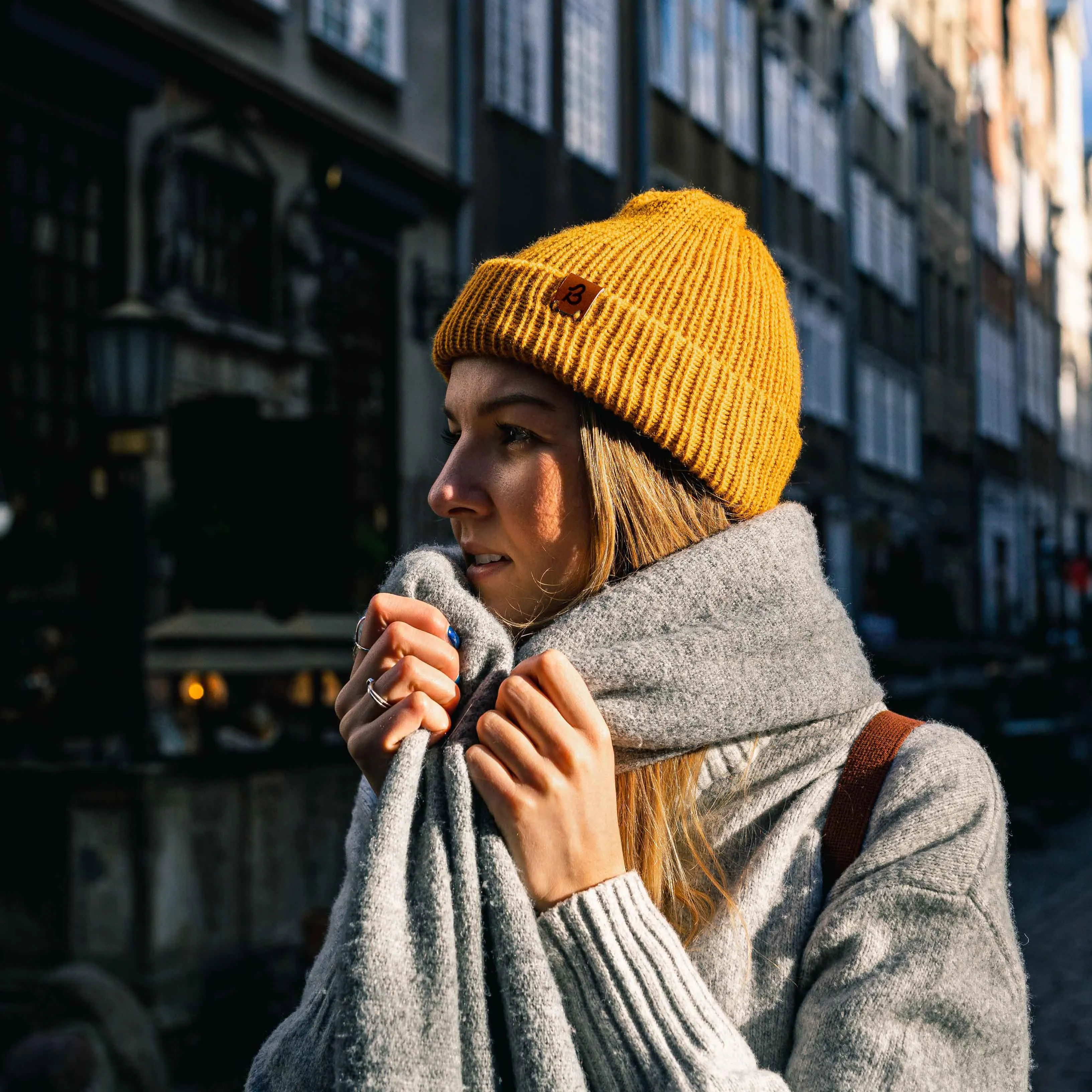 Midnight Black Wooly Beanie Hat