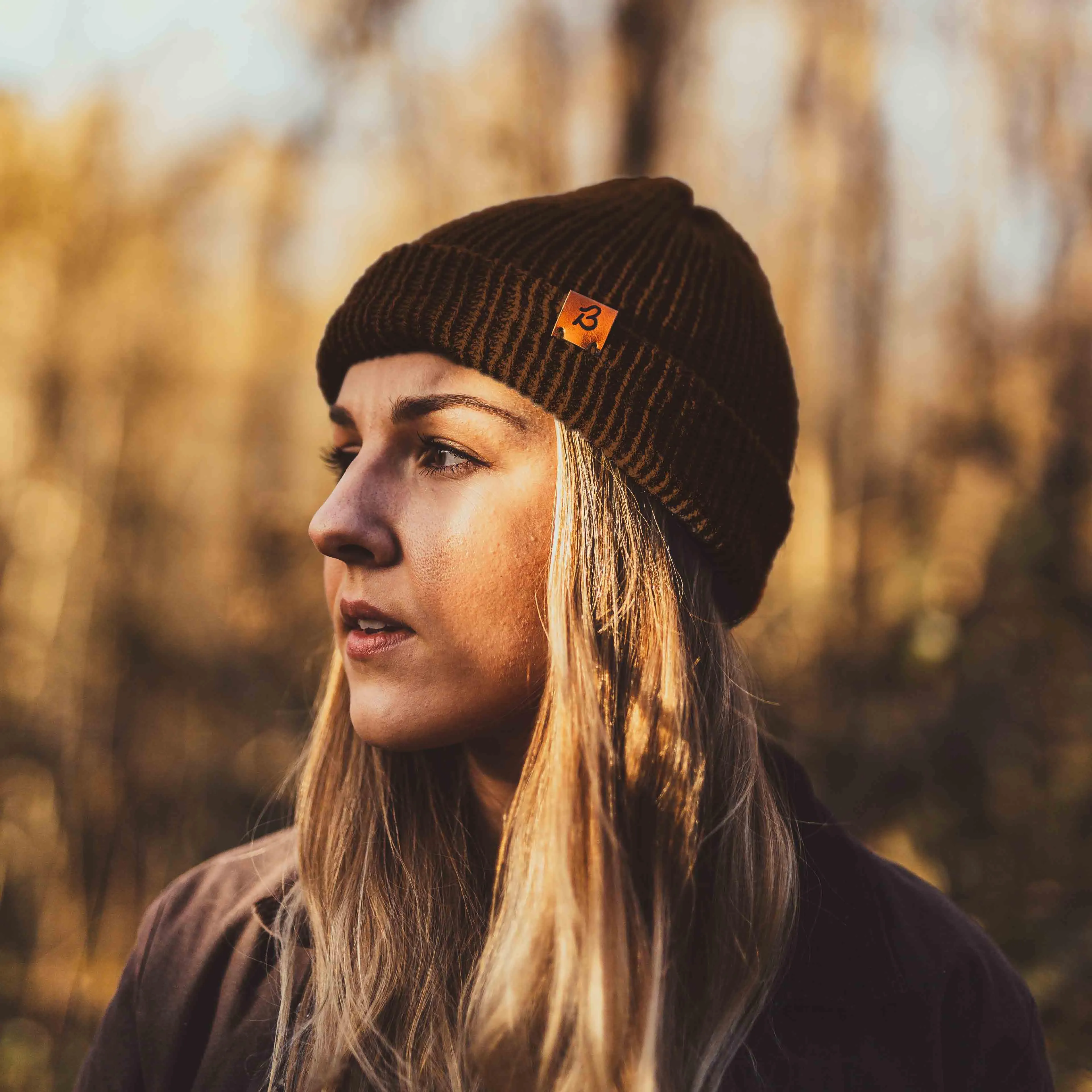 Midnight Black Wooly Beanie Hat