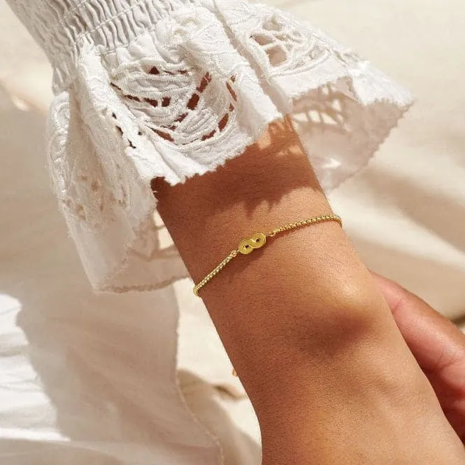 Mini Charms Infinity Gold Plated 24.5cm Adjustable Bracelet 7140