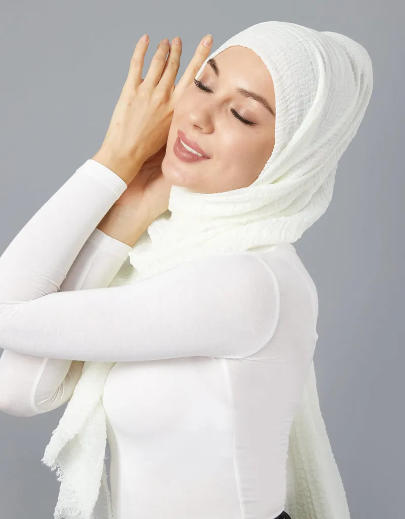 Modelle Crinkled Scarf - Shades of White