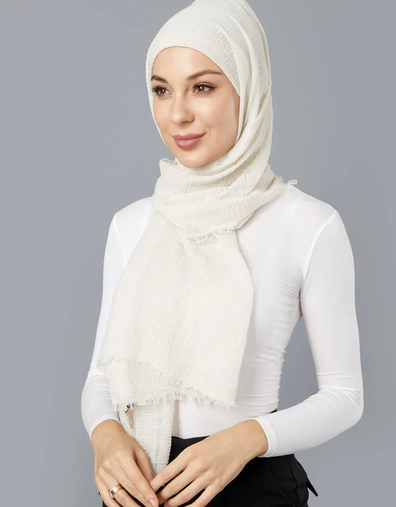 Modelle Crinkled Scarf - Shades of White