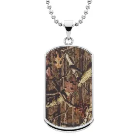 Mossy Oak Break Up Infinity Dog Tag - Personalization Laser Engraving Available