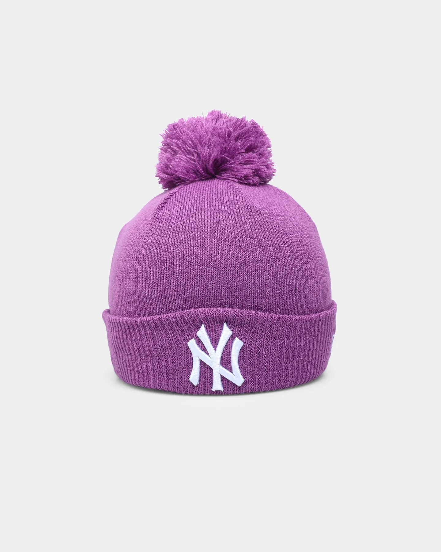 New Era New York Yankees Medium Knit Beanie Orchid/White