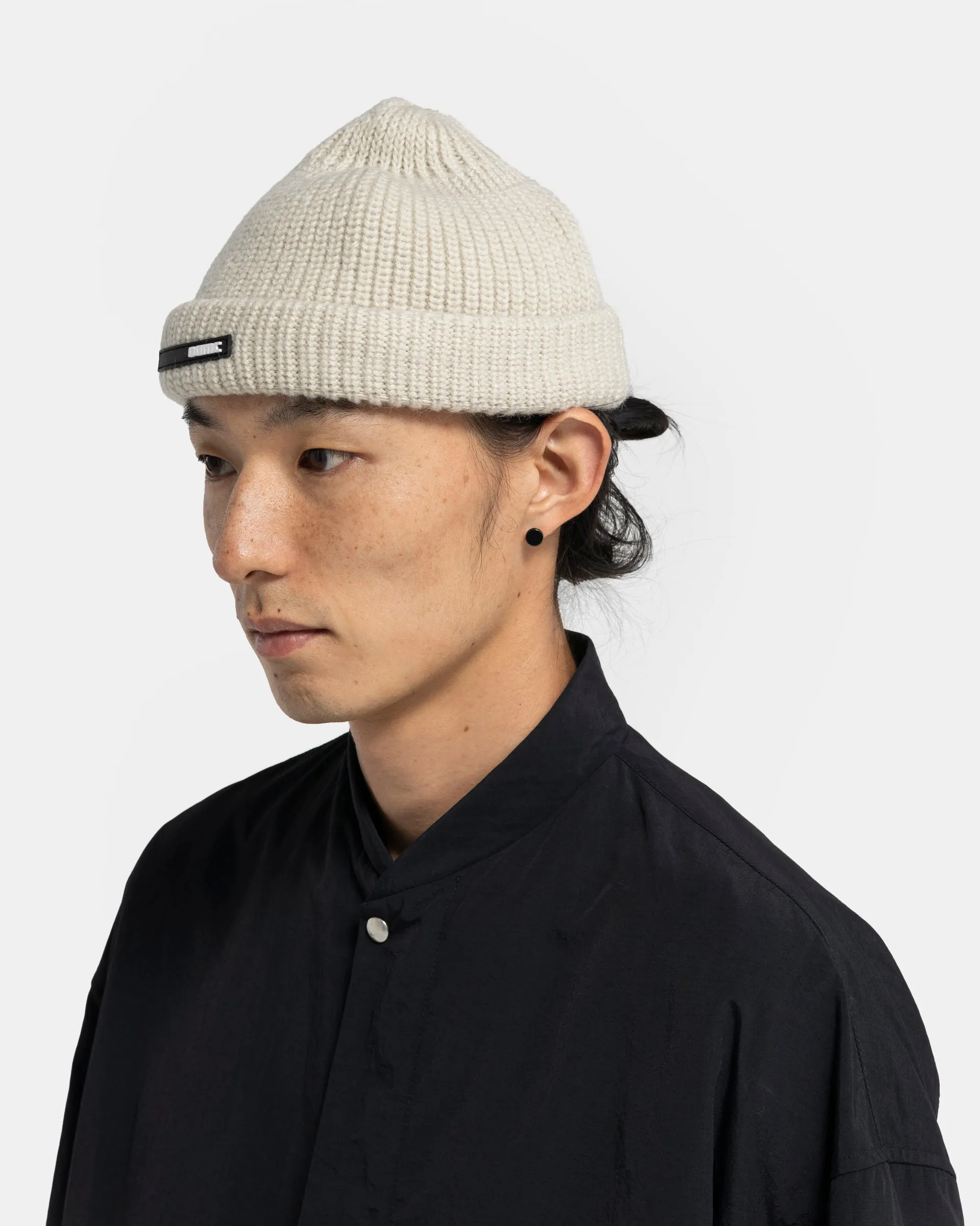 Peak Beanie in Natural White