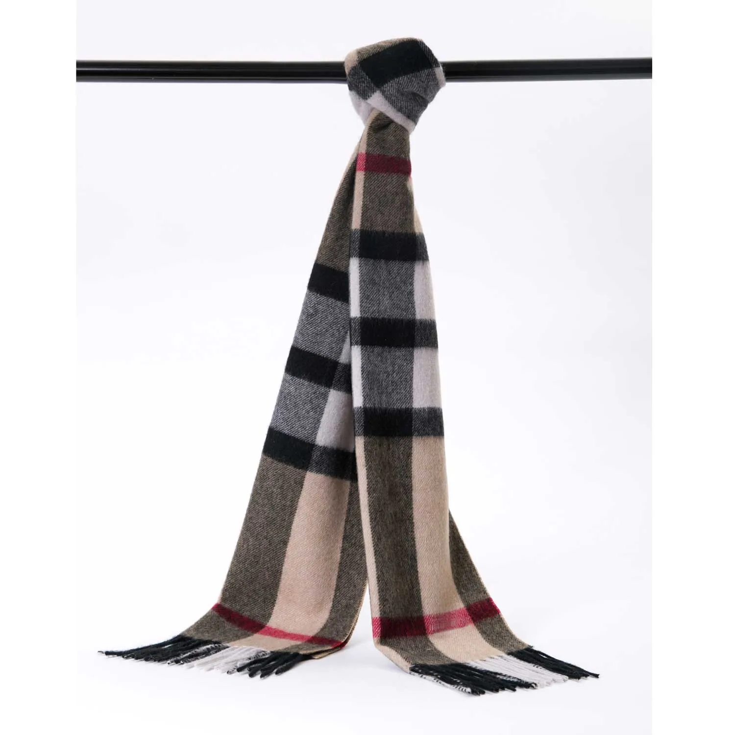 POSH FLEECE Pure Wool Luxurious Scarf with Fringed Trim SGB10009