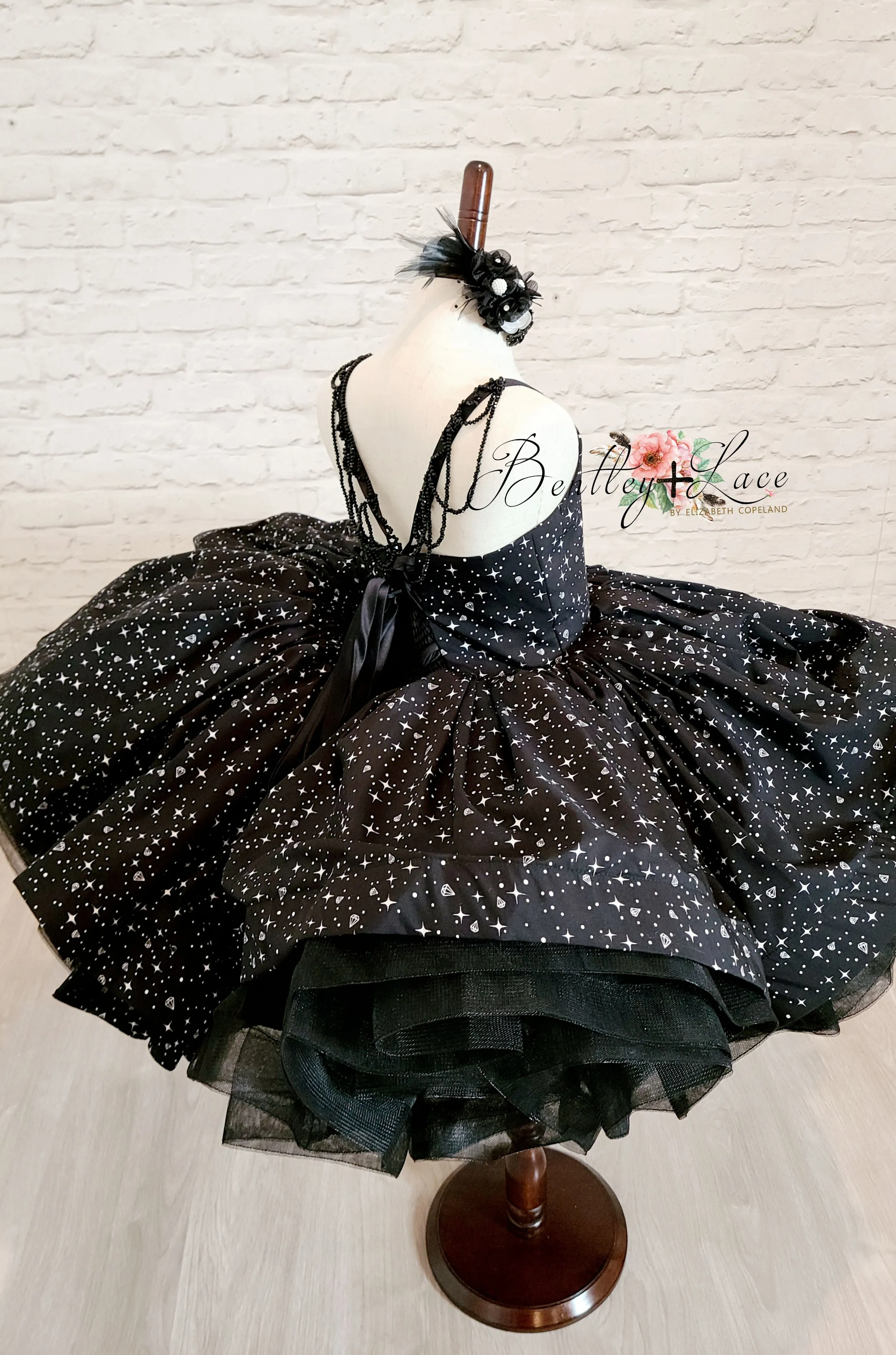 "Diamond Starlight" -  Petal length dress Chiffon ( 6 Year - Petite 8 Year)