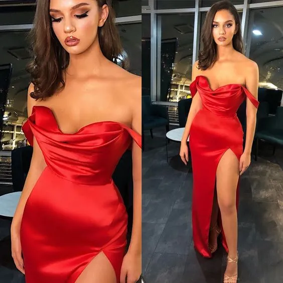 Red rom Dress Long Evening Dress    fg877