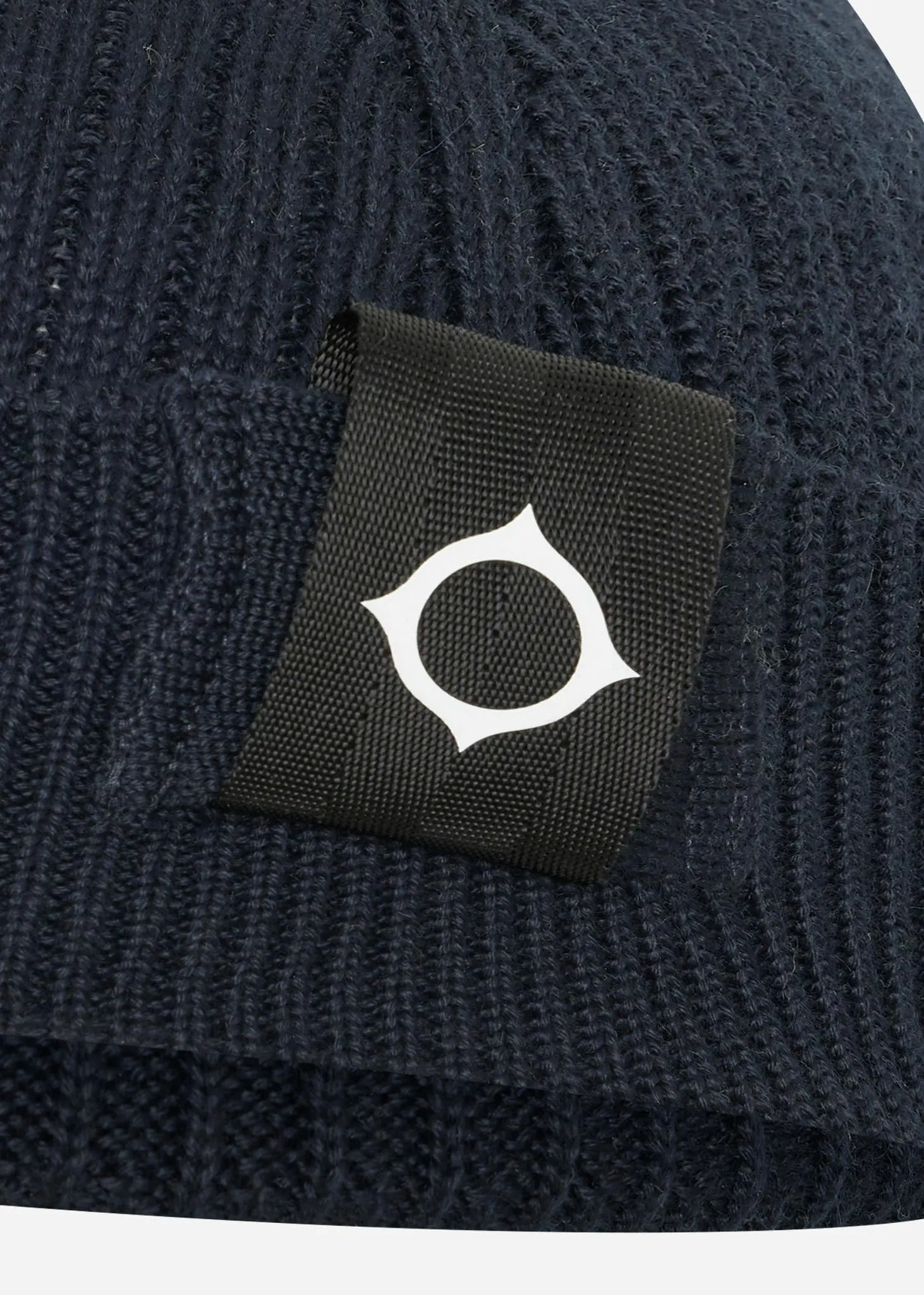 Rib knit beanie - dark navy