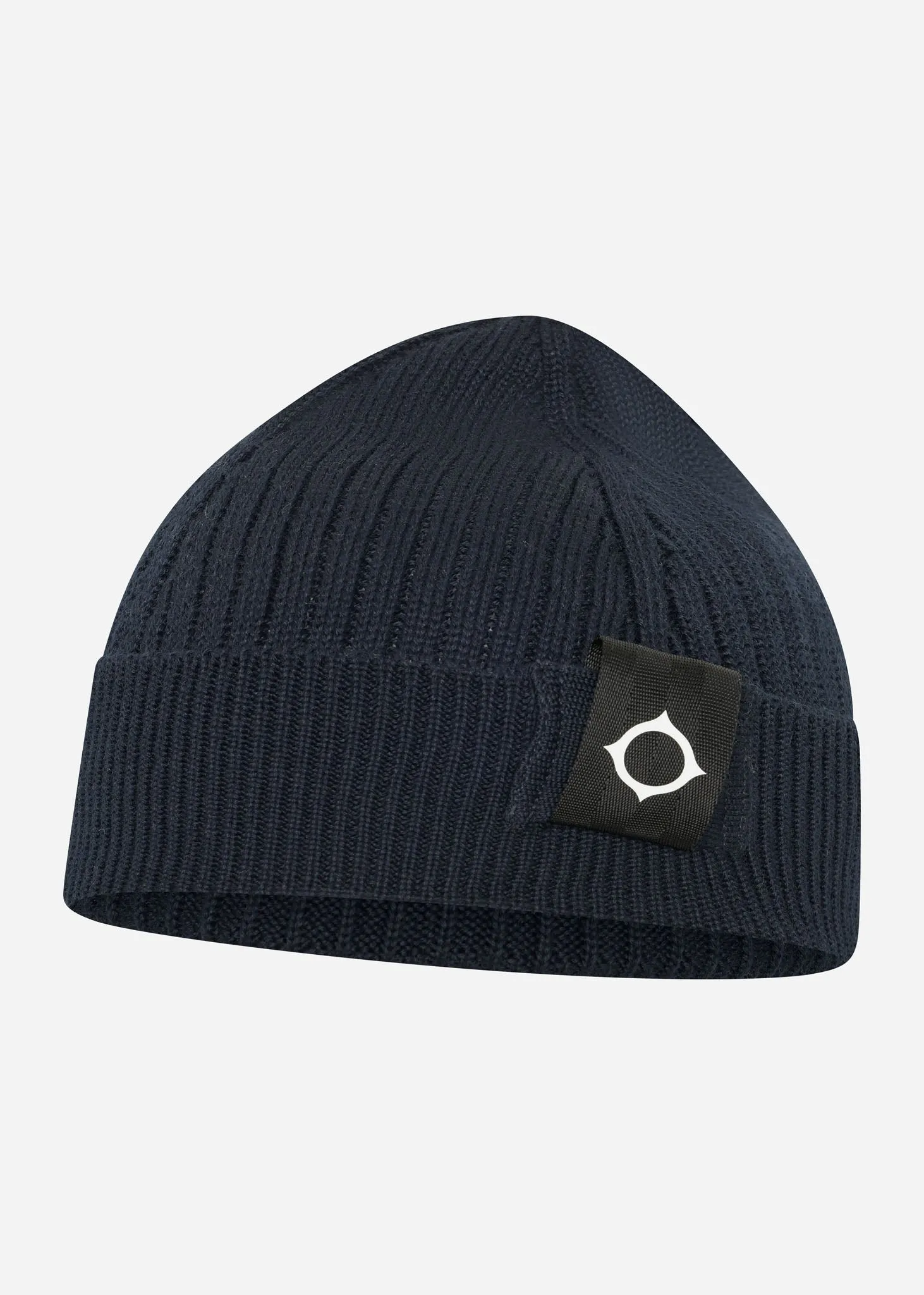 Rib knit beanie - dark navy