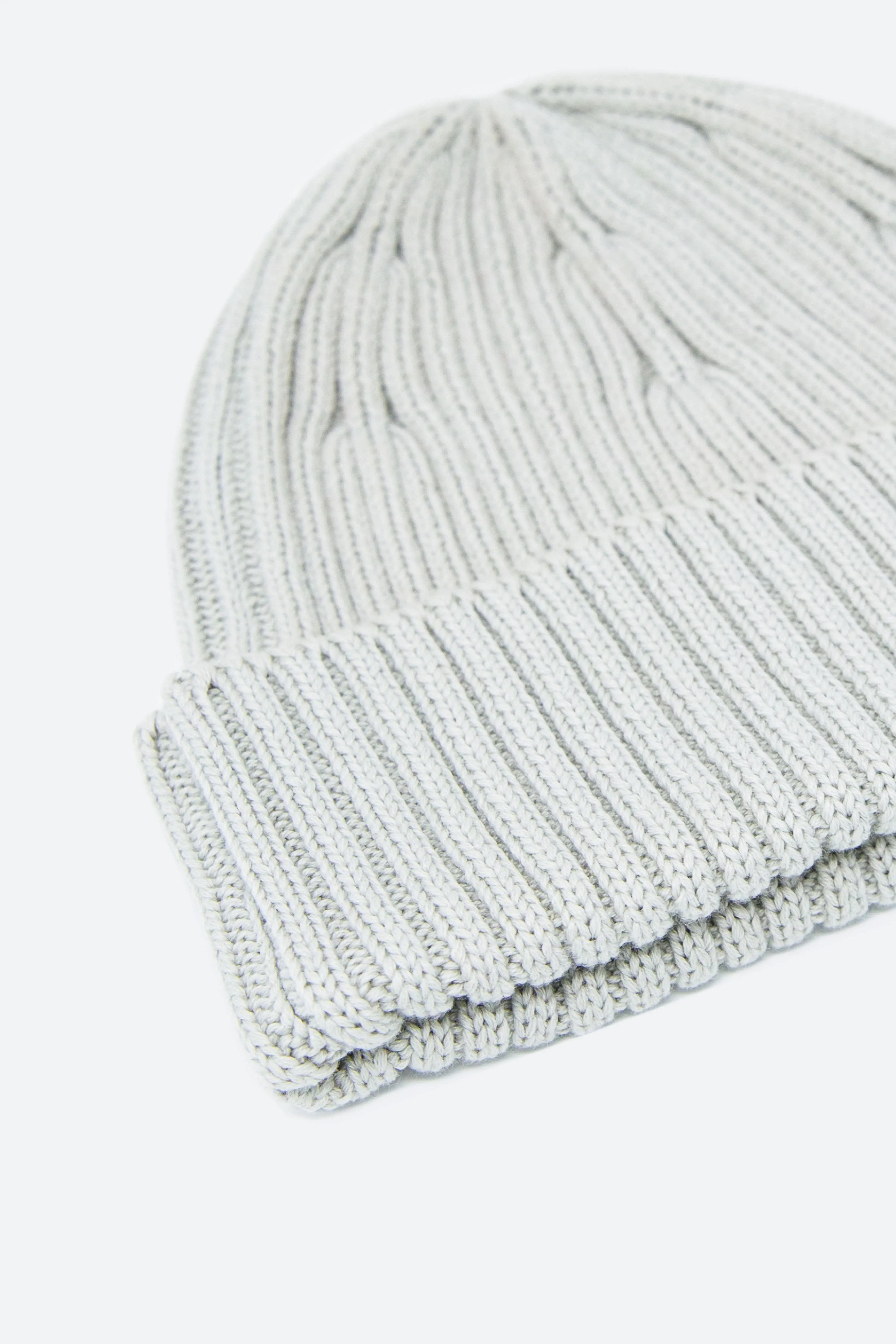 Ribbed Beanie - Grey