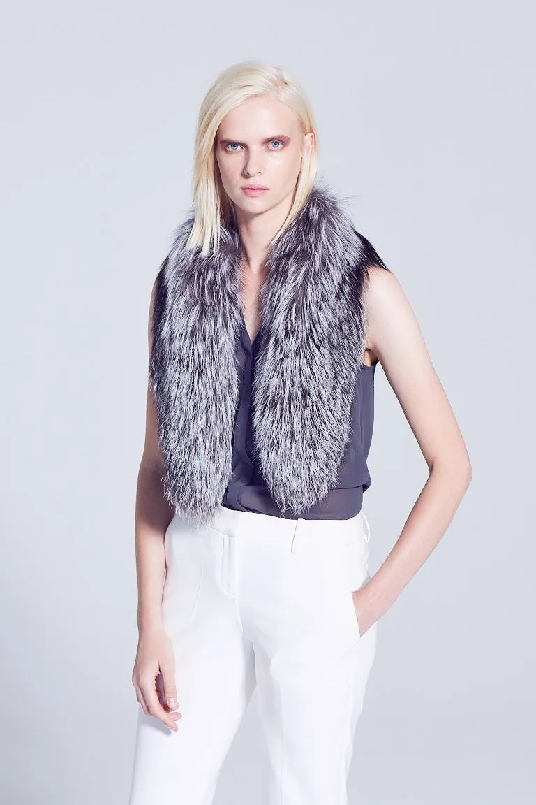 Ricky Silver Fox Fur Collar