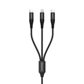 RIVERSONG 3-in-1 1M Fast Charging Cable (Micro, Lighting, Type-C) - C58