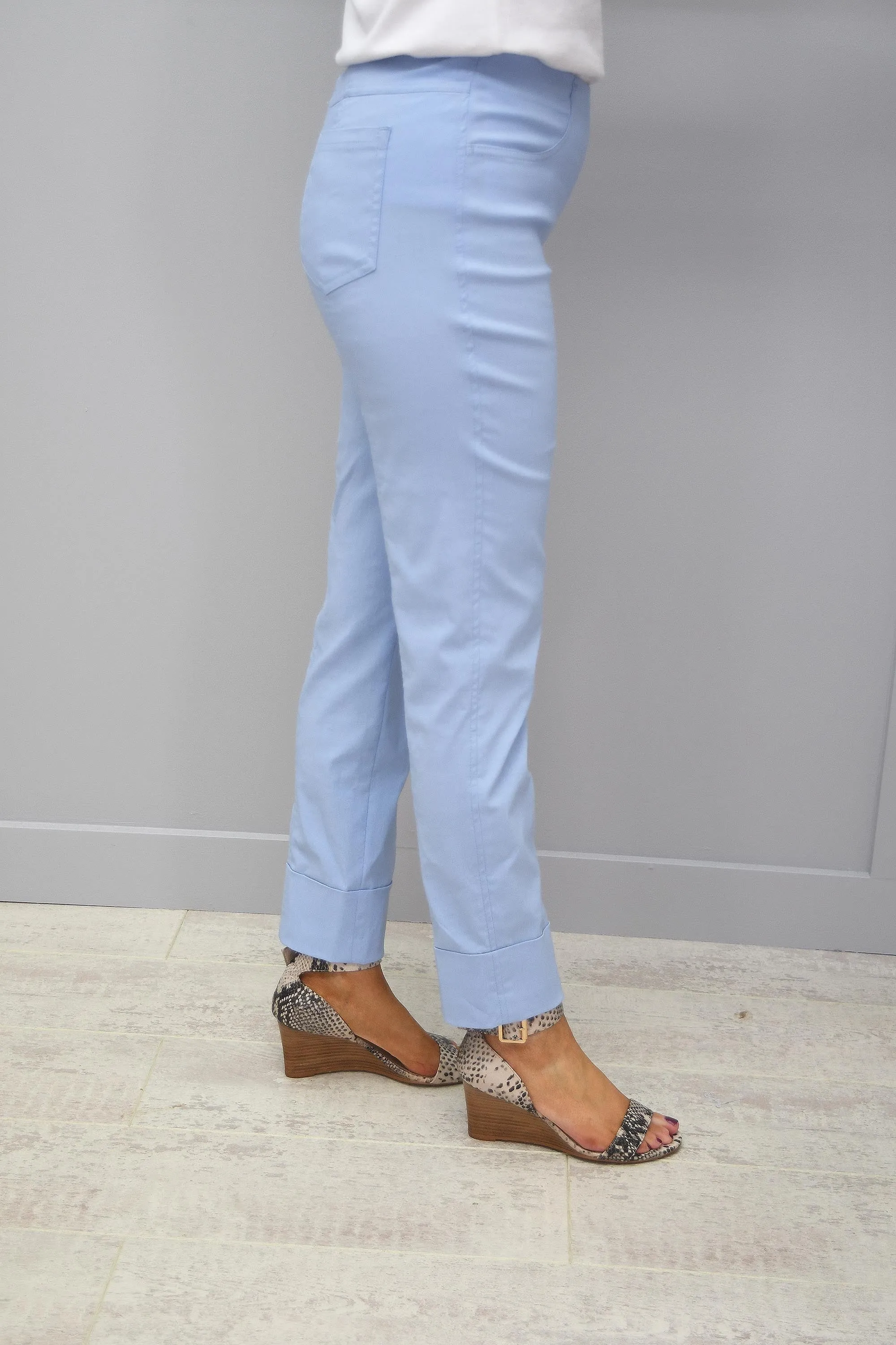 Robell Bella Powder Blue 7/8 Trousers - 51568 5499 160